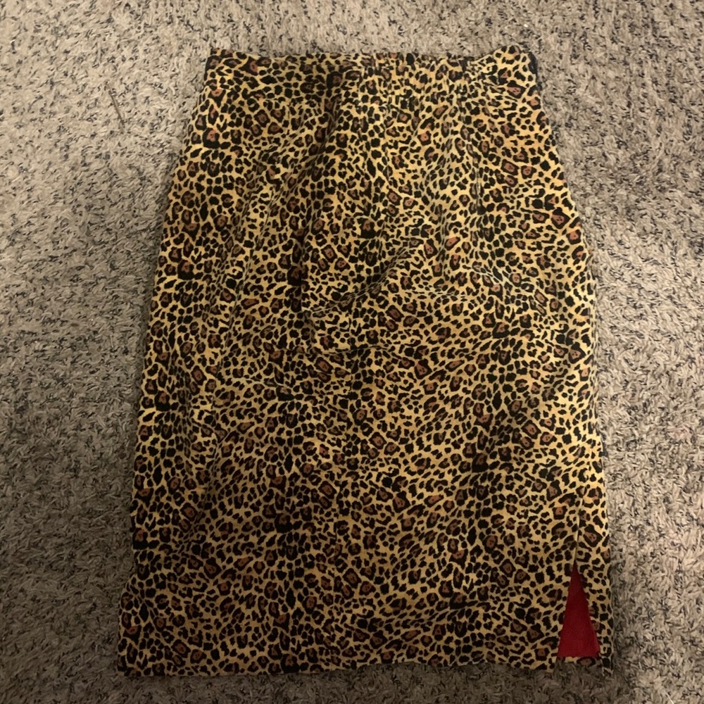 leopard print skirt size s